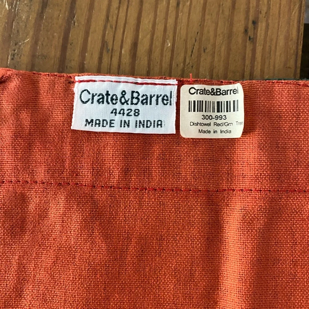 Crate & Barrel Tree Towels Christmas